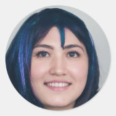 Nur gute Vibes Runder Aufkleber (Vorderseite)