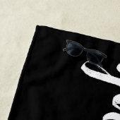 Nur gute Vibes | Schwarz und Weiß Strandtuch (Beispiel)