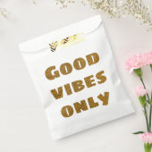 Nur gute Vibes | Schwarzer und goldener Glitzer Geschenktütchen (Versiegelt)