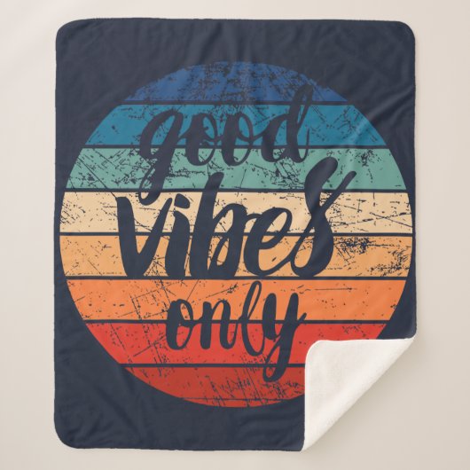 Nur gute Vibes Sherpadecke (Vorderseite)