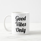 Nur gute Vibes | Slogan-Tasse | handschriftlich Kaffeetasse (Links)