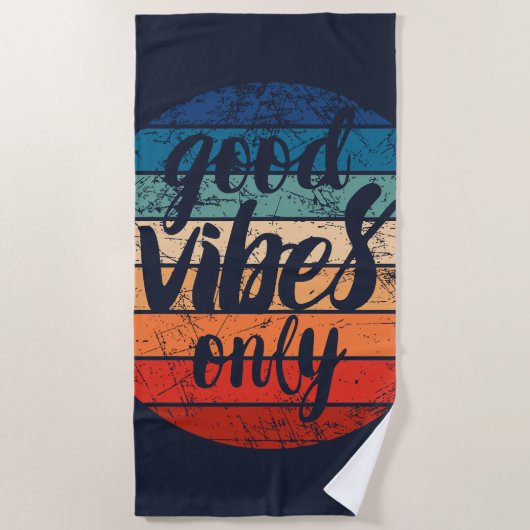 Nur gute Vibes Strandtuch (Vorderseite)