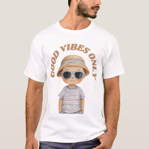 Nur gute Vibes – Süße positive Illustration T-Shirt
