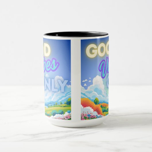 Nur gute Vibes Tasse (Zentrum)