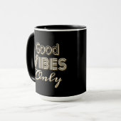Nur gute Vibes Tasse (Vorderseite Links)