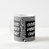 Nur gute Vibes. Tasse. Kaffeetasse (Vorderseite Links)