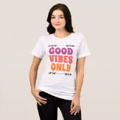Nur gute Vibes Tri-Blend Shirt (Vorderseite voll)