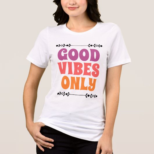 Nur gute Vibes Tri-Blend Shirt (Vorderseite)
