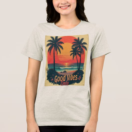 Nur gute Vibes  Tri-Blend Shirt (Vorderseite)
