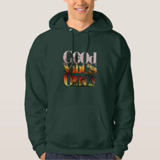 Nur gute Vibes Tropical Sunset Typografie Design Hoodie