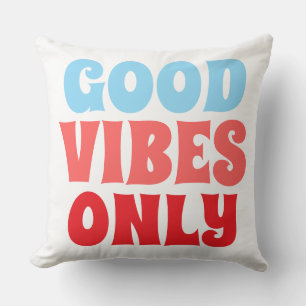 Nur gute Vibes Typografie Kissen Bunt