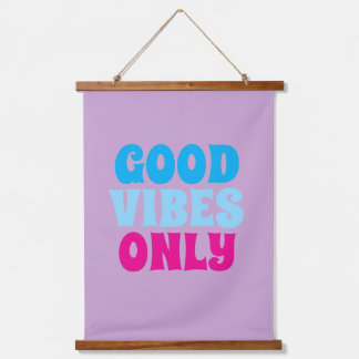 Nur gute Vibes Typografie Wandbehang | Positiv