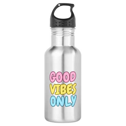 Nur Gute Vibes Wasserflasche (Vorderseite)
