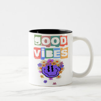 Nur gute Vibes Zweifarbige Tasse