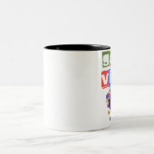 Nur gute Vibes Zweifarbige Tasse (Mittel)