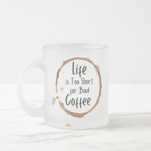 Nur Guter Kaffee Milchglas Tasse (Links)