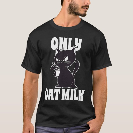 Nur Hafermilch Katze T-Shirt (Vorderseite)