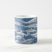 nur Haie Kobaltblau Denim Kaffeetasse (Mittel)