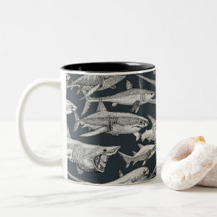nur Haie schwarzes Gunmetal Zweifarbige Tasse