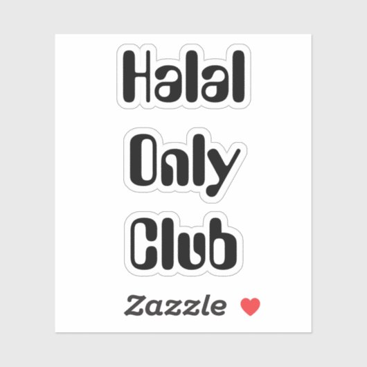Nur Halal Club Aufkleber (Blatt)
