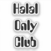 Nur Halal Club Aufkleber (Vorderseite)