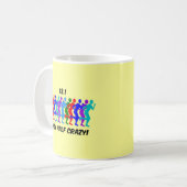 nur halb verrückt kaffeetasse (Vorderseite Links)