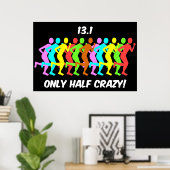 nur halb verrückt poster (Heimbüro)