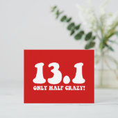nur halb verrückt postkarte (Stehend Vorderseite)