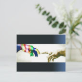 Nur Hallo sagen Postkarte (Stehend Vorderseite)