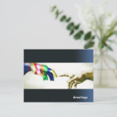 Nur Hallo sagen Postkarte (Stehend Vorderseite)