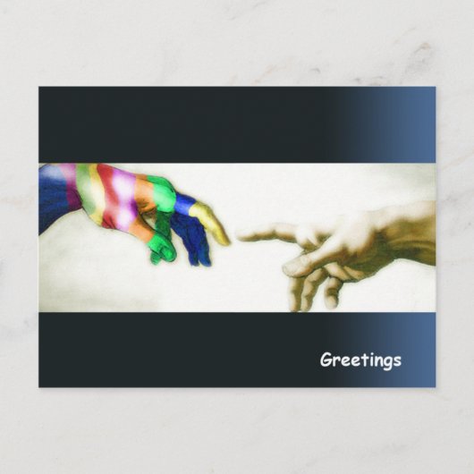 Nur Hallo sagen Postkarte (Vorderseite)