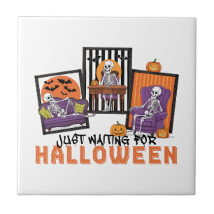 Nur Halloween Herbst Stimmung abwartend Fliese