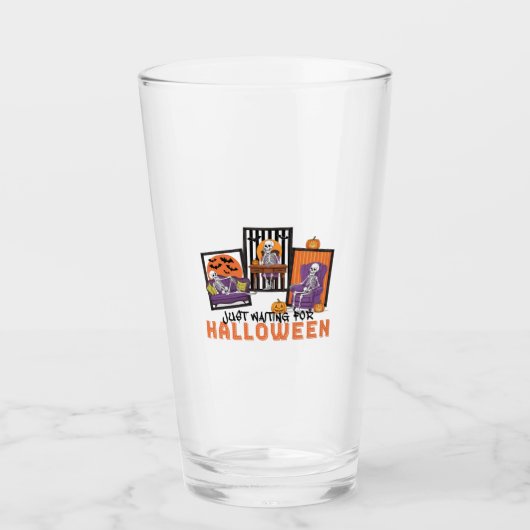 Nur Halloween Herbst Stimmung erwarten Glas (Vorderseite)