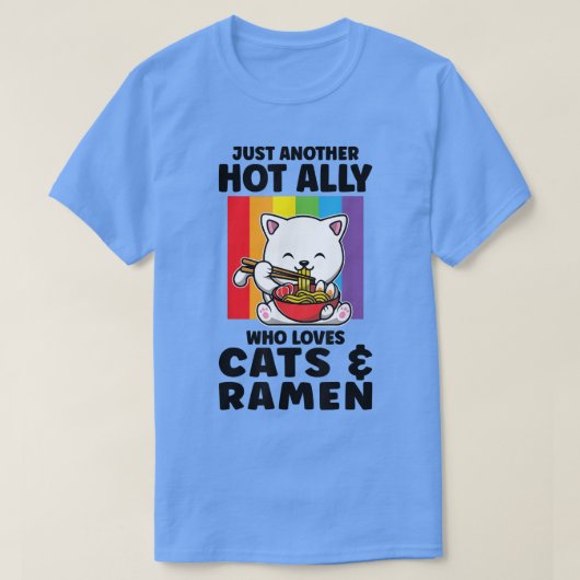 Nur heiße Allegi, die Lieben Cats & Ramen LGBT Pri T-Shirt (Design vorne)