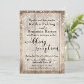 Nur helle, rustikale Rezeption für Hochzeiten und Einladung (Stehend Vorderseite)