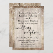 Nur helle, rustikale Rezeption für Hochzeiten und  Einladung (Vorne/Hinten)