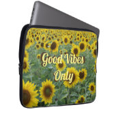 Nur helle Sonnenblume-gute Schwingungen Laptopschutzhülle (Vorne Rechts)