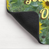 Nur helle Sonnenblume-gute Schwingungen Mousepad (Ecke)