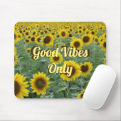Nur helle Sonnenblume-gute Schwingungen Mousepad (Mit Mouse)