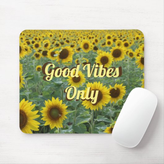 Nur helle Sonnenblume-gute Schwingungen Mousepad (Mit Mouse)