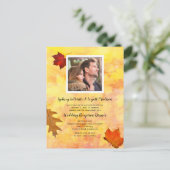 Nur Herbstlaub Fotovorlage Private Empfang Postkarte (Stehend Vorderseite)