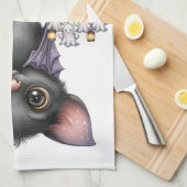 Nur herumhängend, Fledermäuse Geschirrtuch (Viertel Falte)