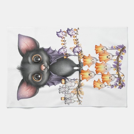 Nur herumhängend, Fledermäuse Geschirrtuch (Horizontal)