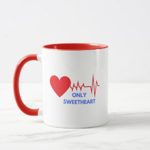 Nur Herzschlag Süßer Herz Kaffeebecher Tasse