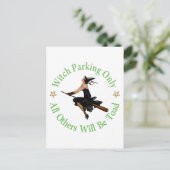 Nur Hexenparkplatz - Alle anderen werden gezogen Postkarte (Stehend Vorderseite)