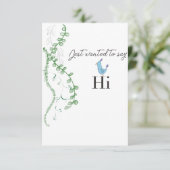 Nur Hi Dankeskarte (Stehend Vorderseite)