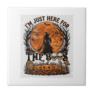 Nur Hier Boos Halloween Hexe Mond Kürbisse_1 Fliese