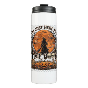 Nur hier Boos Halloween Hexe Mond Kürbisse_1 Thermosbecher