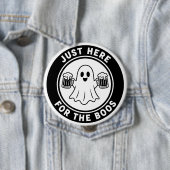 Nur Hier Für Das Buhen Lustiger Geist Halloween Button (Beispiel)