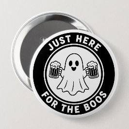 Nur Hier Für Das Buhen Lustiger Geist Halloween Button